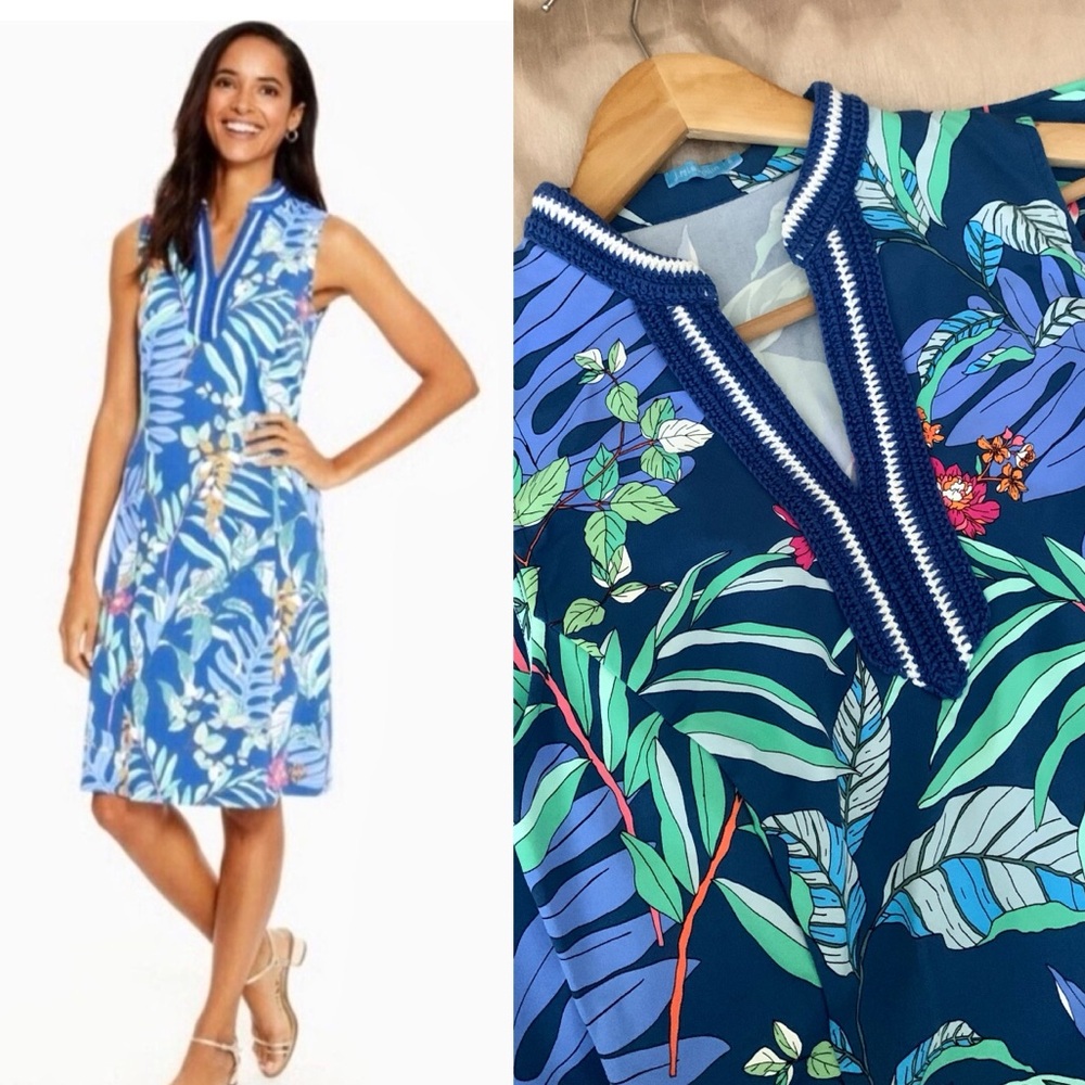 J.McLaughlin Ginny Dress In Lucia Mini Floral Comfort Stretch